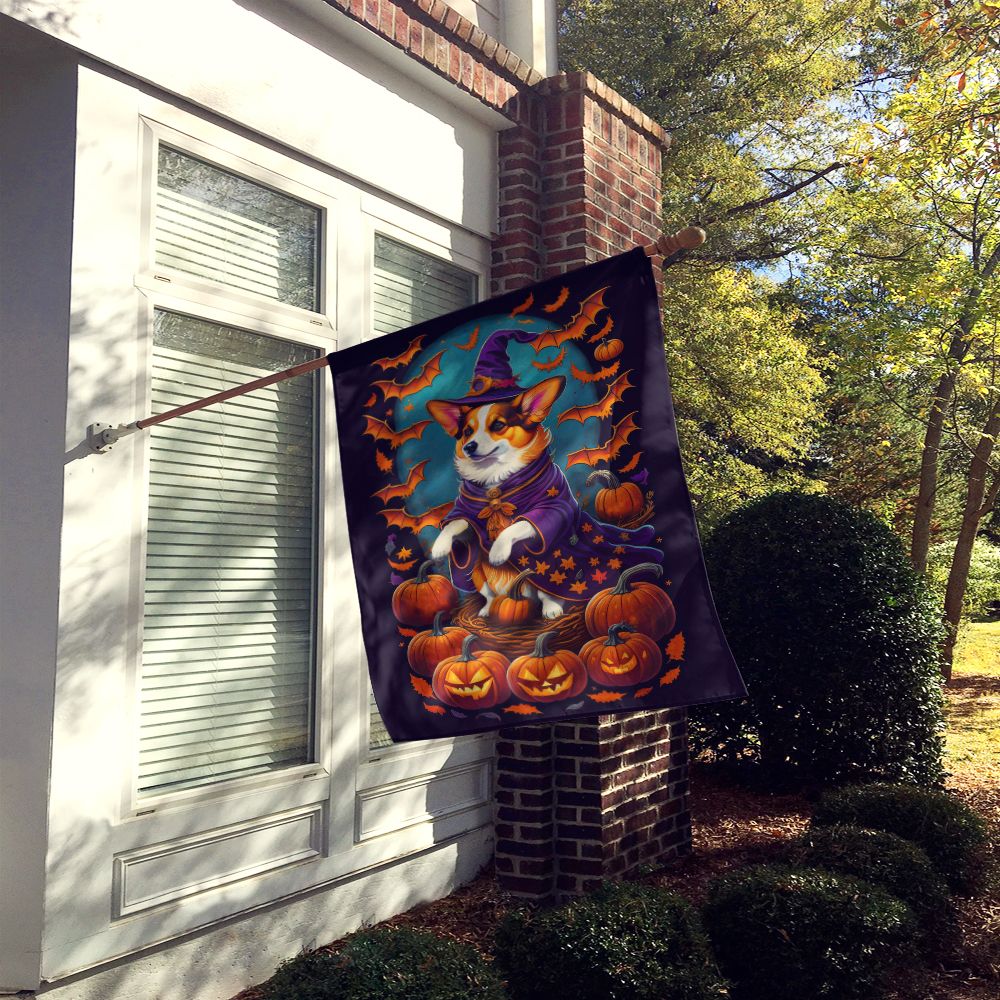 Corgi Witchy Halloween House Flag House-Size Decorative Flag