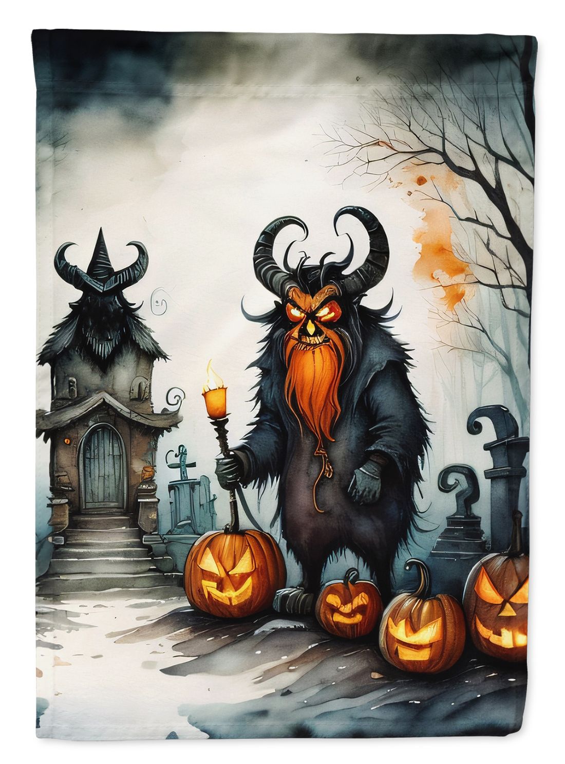 Krampus The Christmas Demon Spooky Halloween House Flag House-Size Decorative Flag