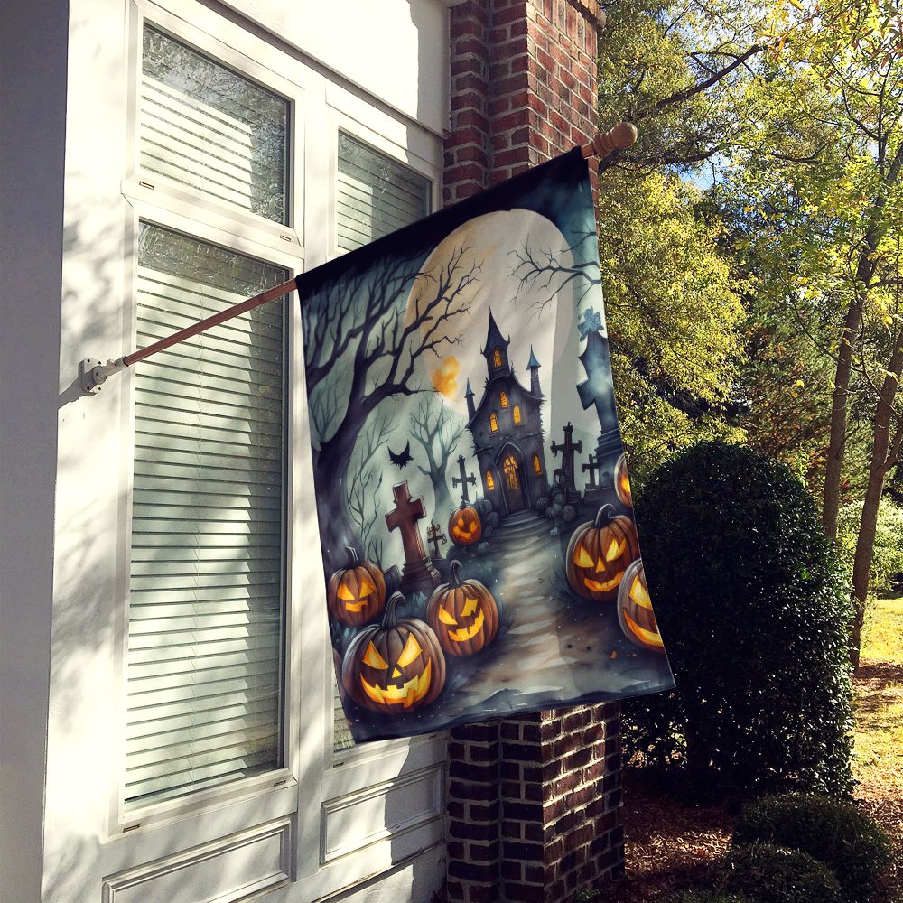 Graveyard Spooky Halloween House Flag House-Size Decorative Flag