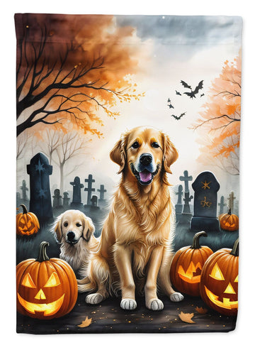 Golden Retriever Spooky Halloween House Flag House-Size Decorative Flag