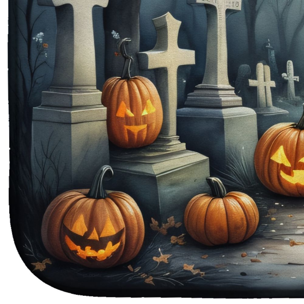 English Bulldog Spooky Halloween Dish Drying Mat 14 x 21 in, Multicolor - product view 4
