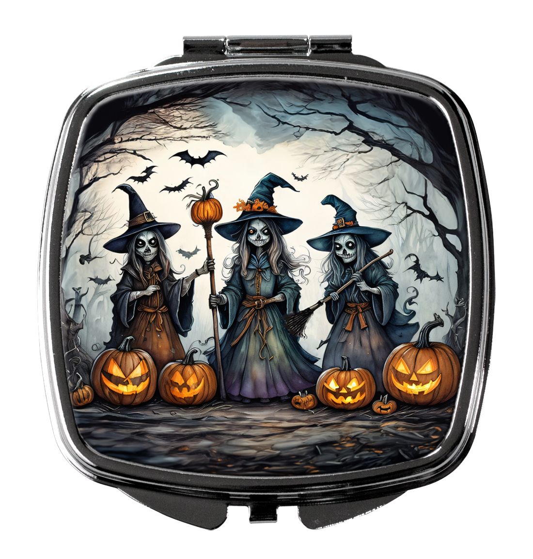 Witches Spooky Halloween Compact Mirror Compact Travel Makeup Mirror