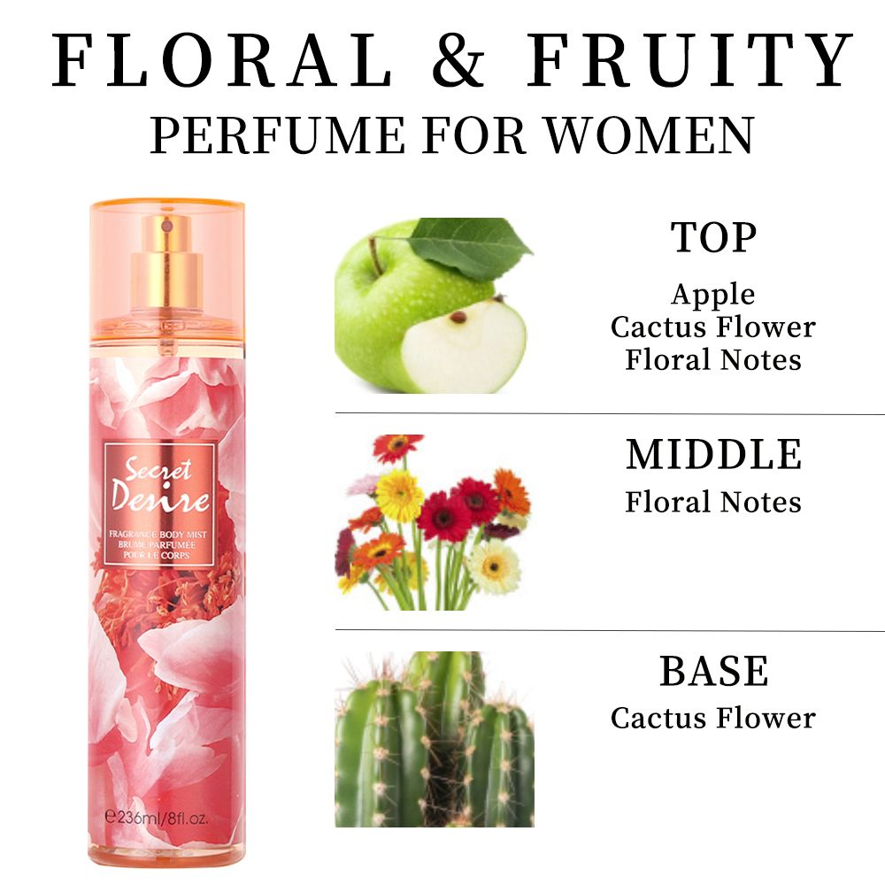 Women's Floral Hair & Body Fragrance Mist, 8 fl oz - product view 2