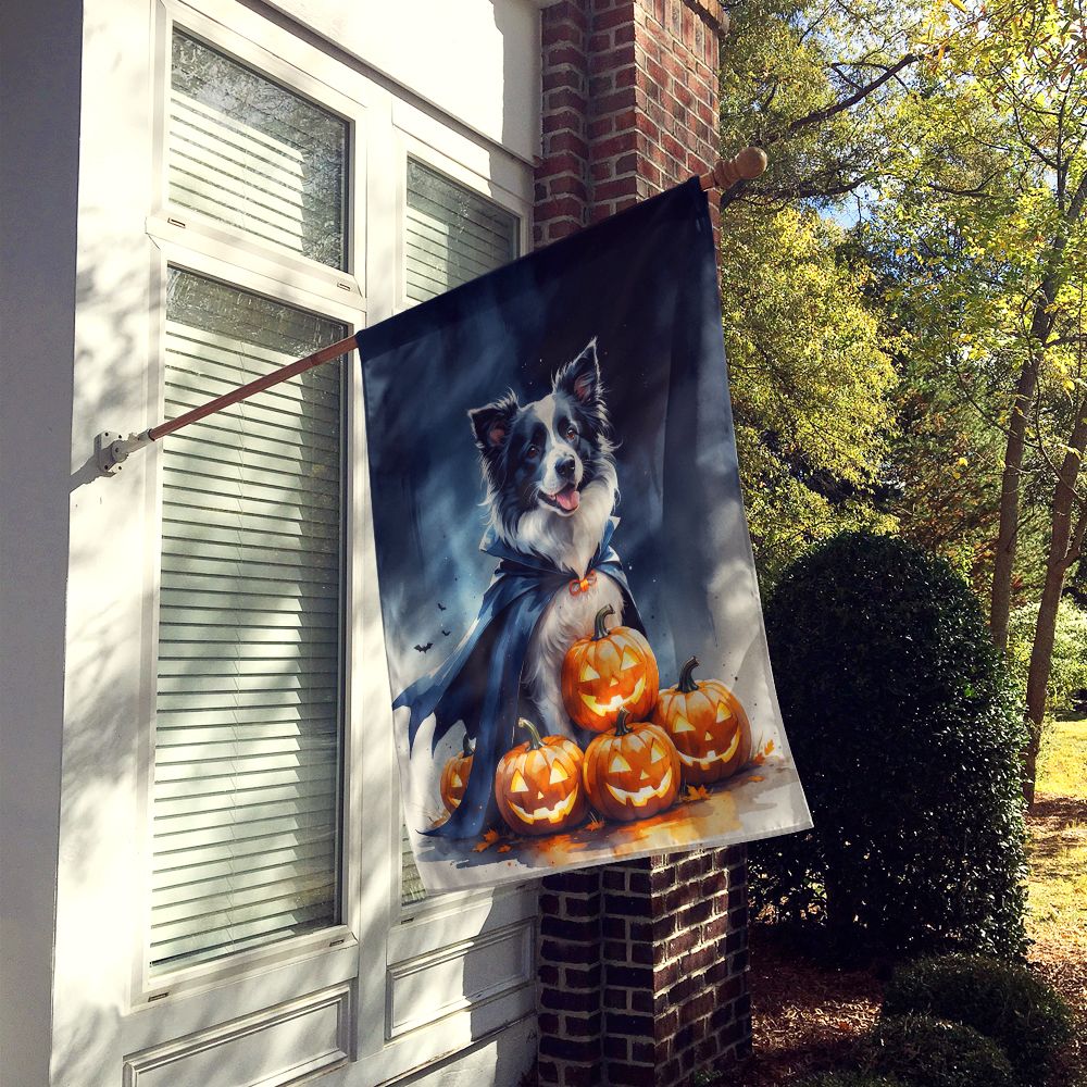 Border Collie Puppy Halloween House Flag House-Size Decorative Flag - product view 2