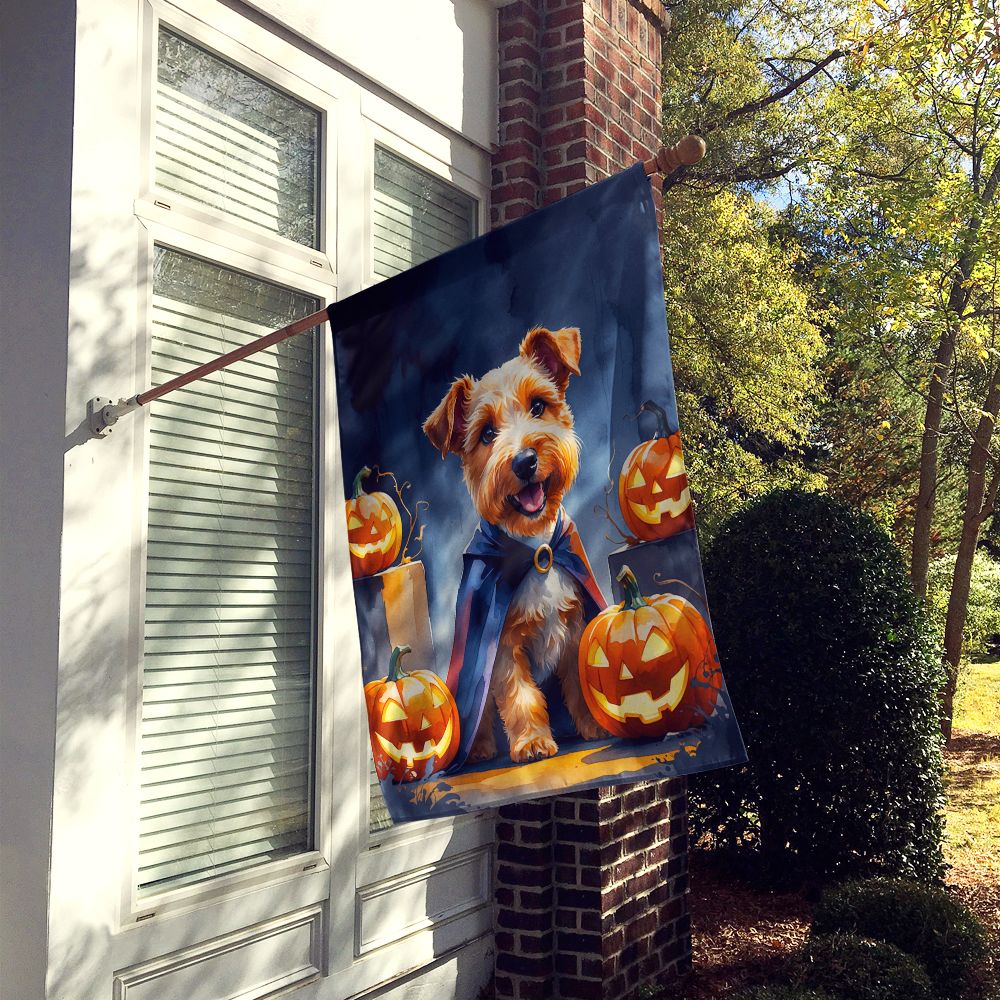 Airedale Terrier Puppy Halloween House Flag House-Size Decorative Flag - product view 2