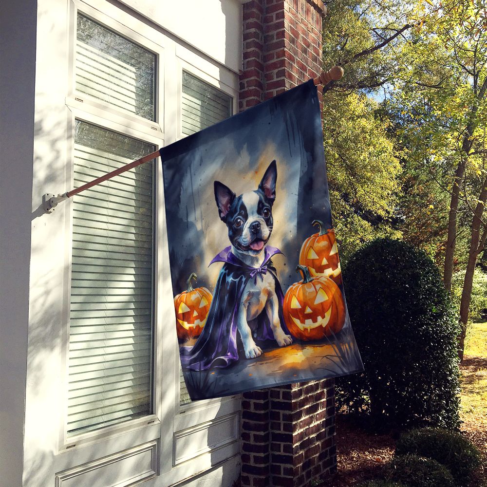 Boston Terrier Puppy Halloween House Flag House-Size Decorative Flag