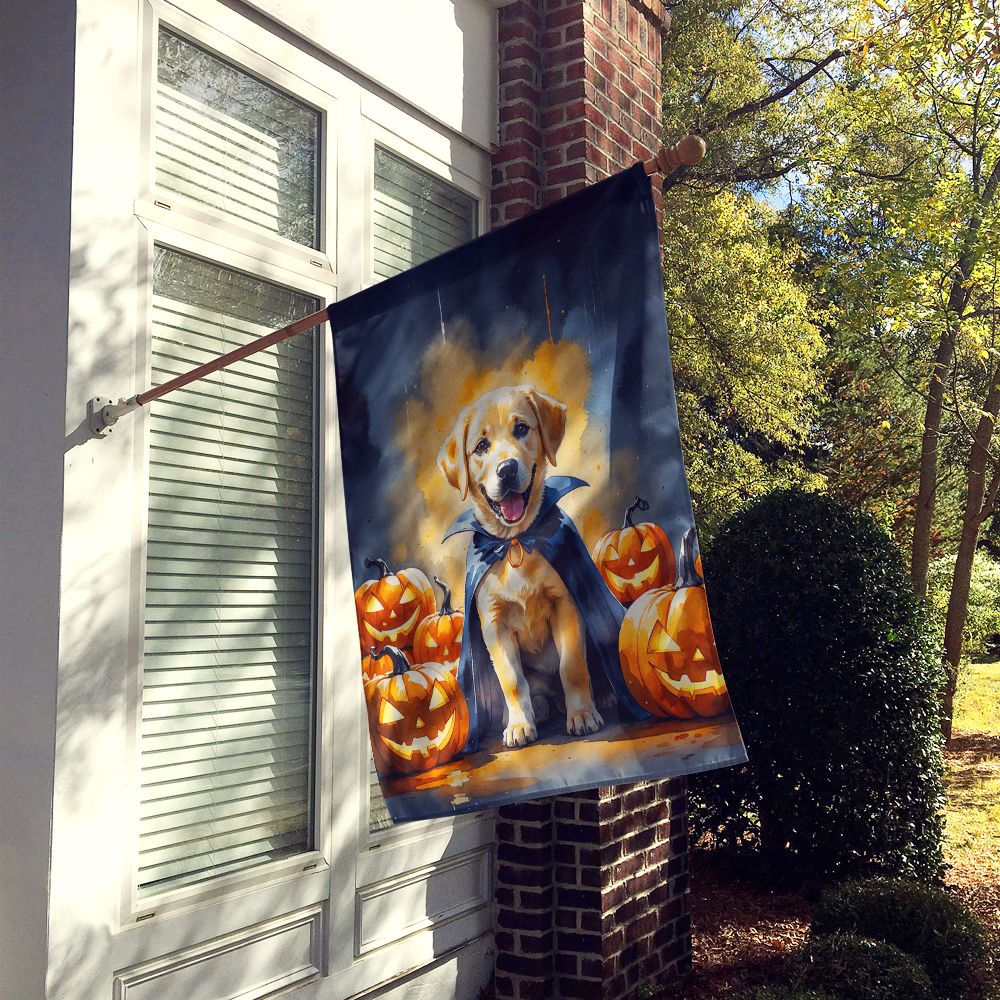 Yellow Labrador Retriever Puppy Halloween House Flag House-Size Decorative Flag