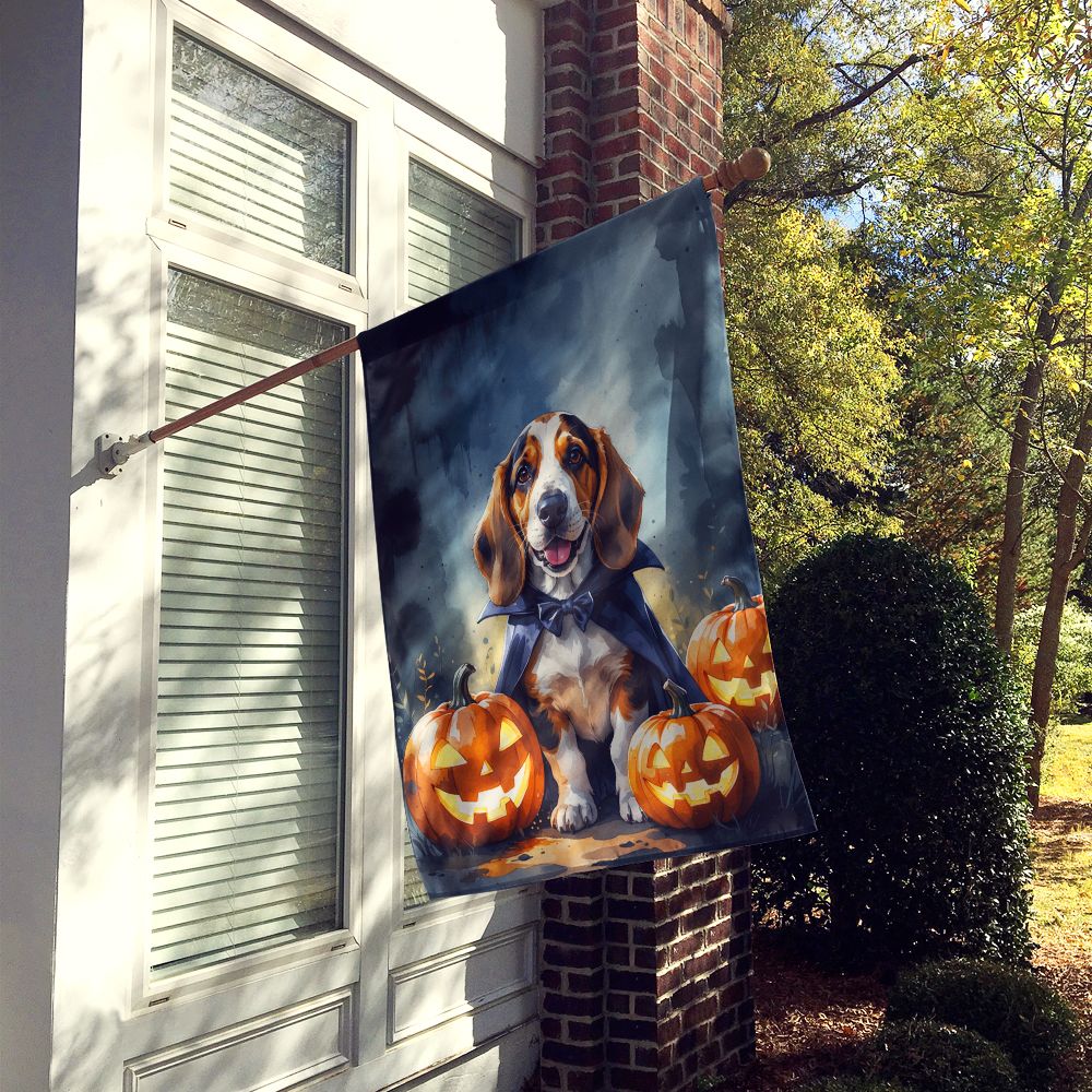 Basset Hound Puppy Halloween House Flag House-Size Decorative Flag
