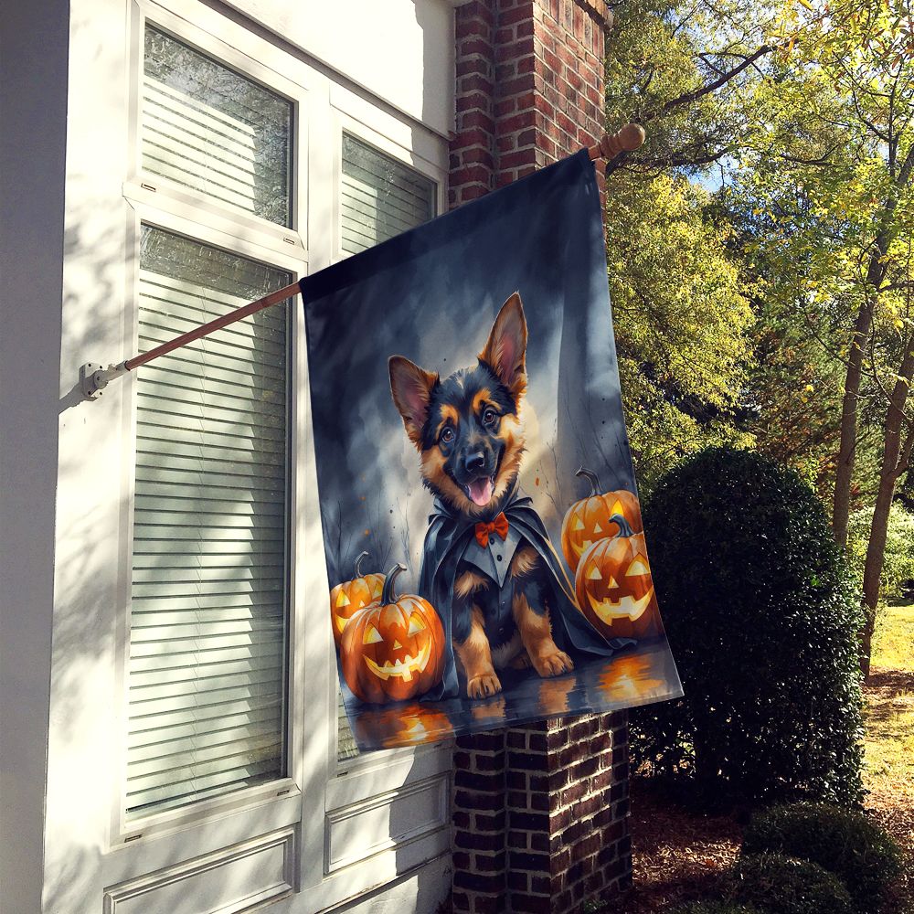 German Shepherd Puppy Halloween House Flag House-Size Decorative Flag