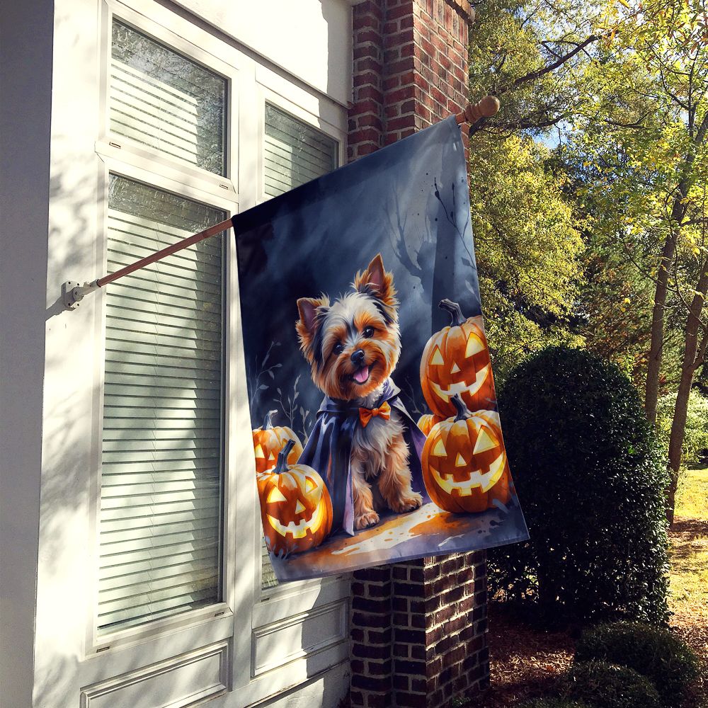 Yorkshire Terrier Puppy Halloween House Flag House-Size Decorative Flag