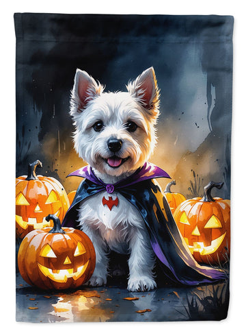 Westie Spaniel Puppy Halloween House Flag House-Size Decorative Flag