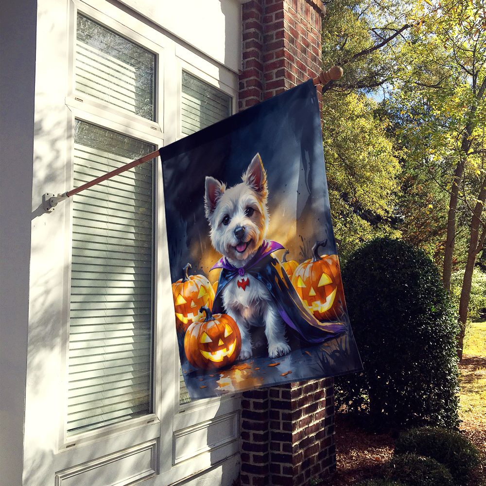 Westie Spaniel Puppy Halloween House Flag House-Size Decorative Flag - product view 2