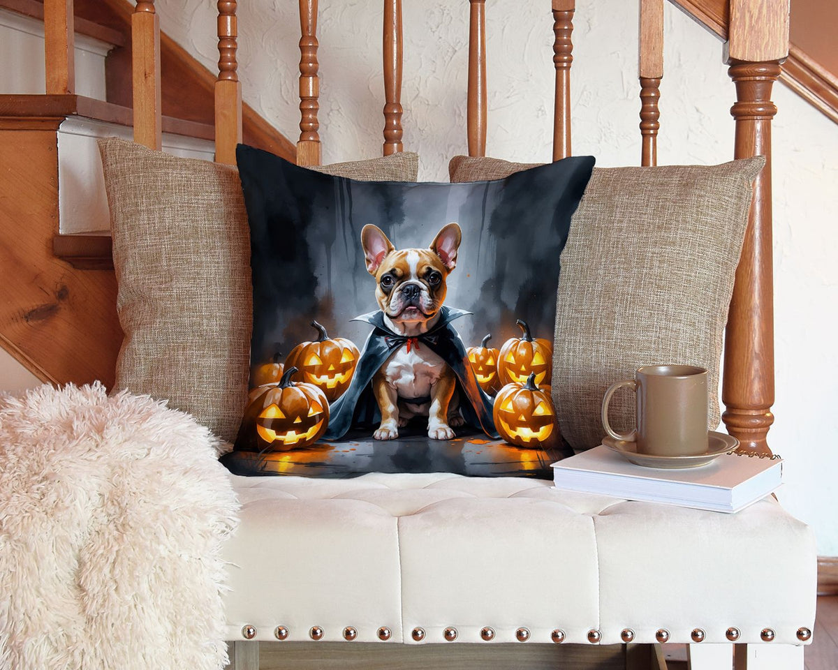 French Bulldog Puppy Halloween Throw Pillow Indoor/Outdoor Decorative Throw Pillow, 14 x 14 in - product view 5