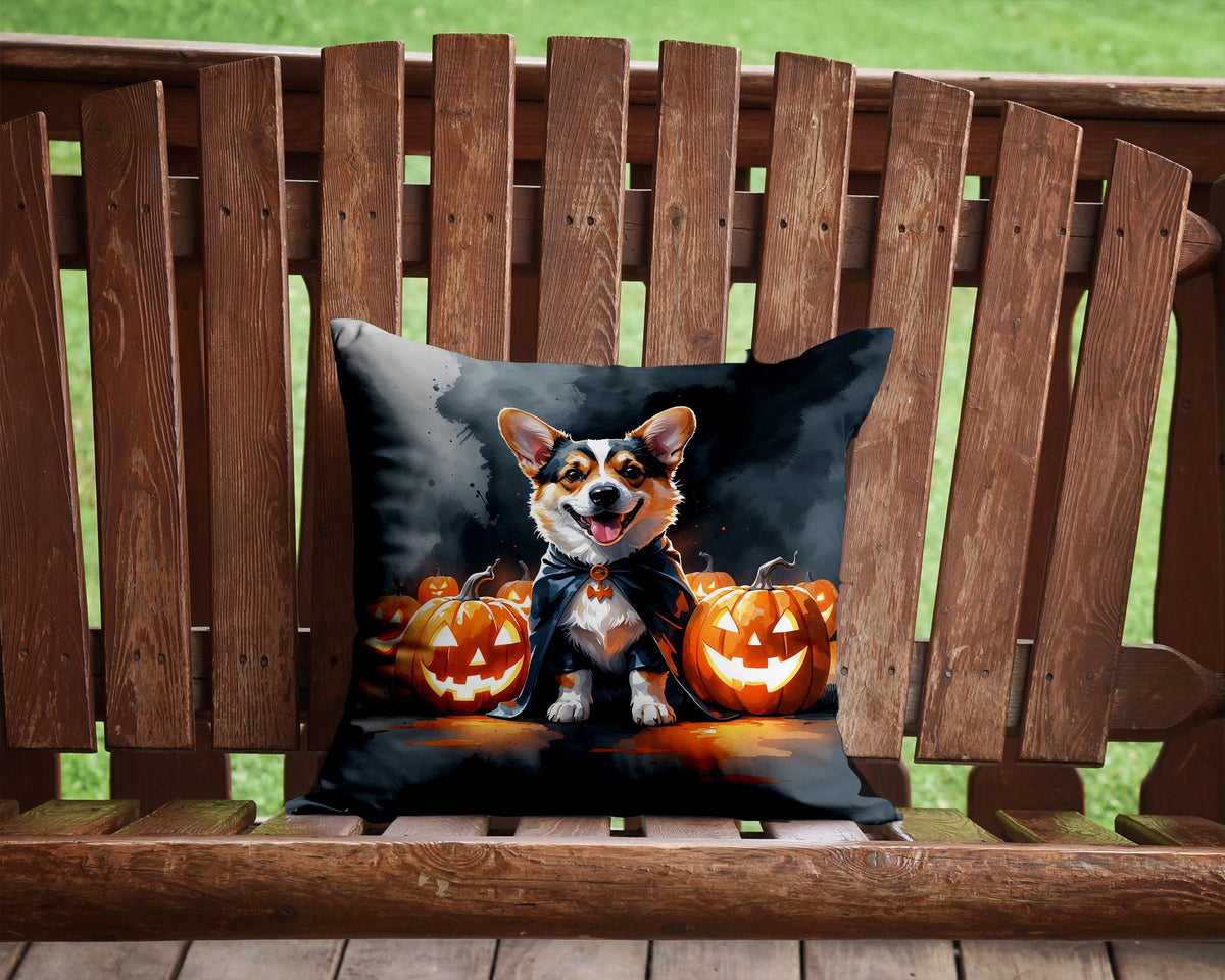Corgi Puppy Halloween Throw Pillow Indoor/Outdoor Decorative Throw Pillow, 14 x 14 in - product view 4