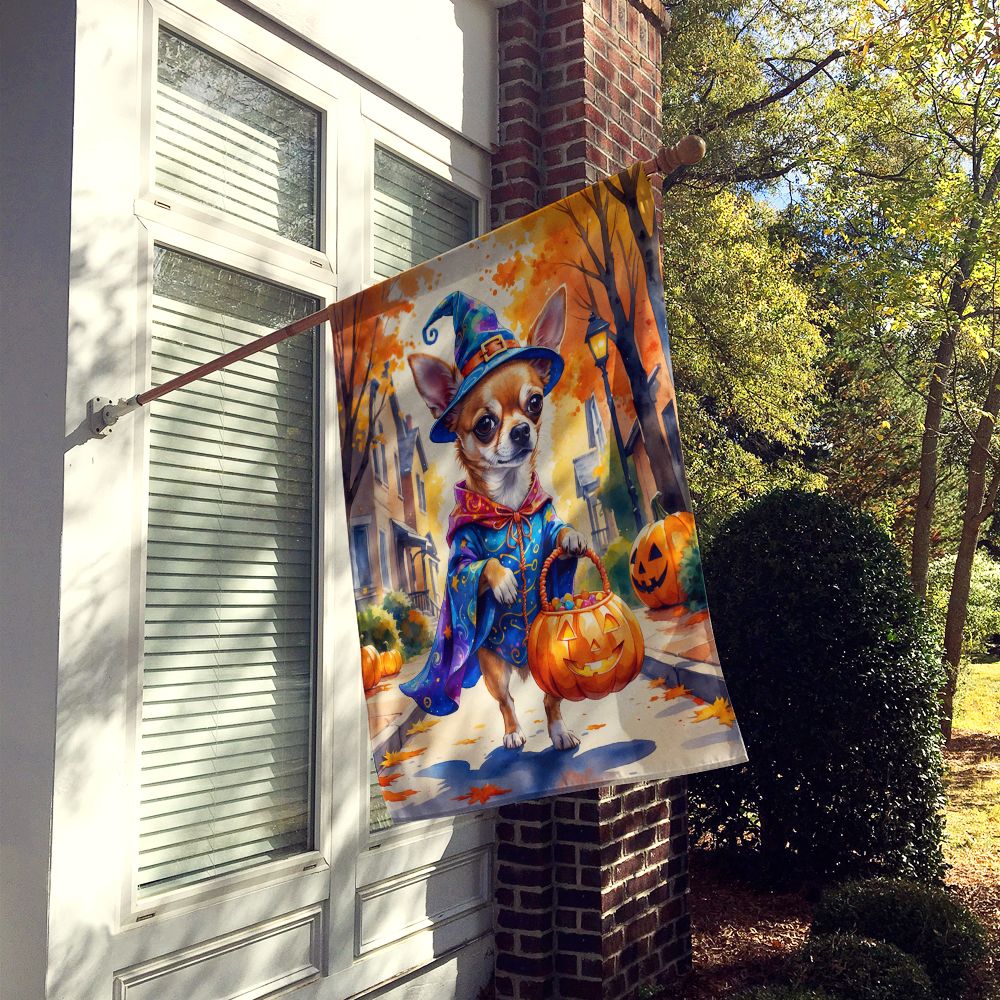 Chihuahua Halloween Trick or Treat House Flag House-Size Decorative Flag