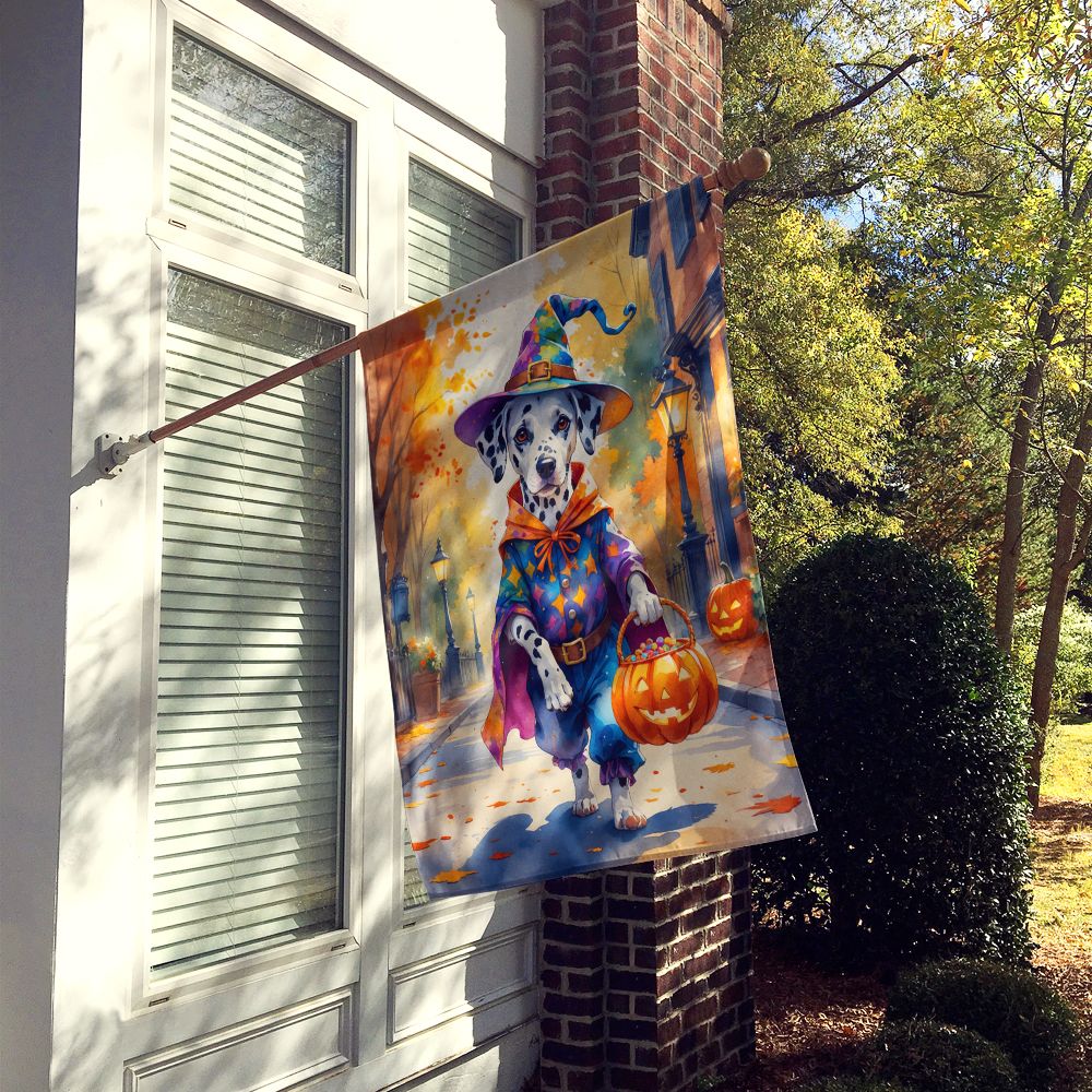 Dalmatian Halloween Trick or Treat House Flag House-Size Decorative Flag