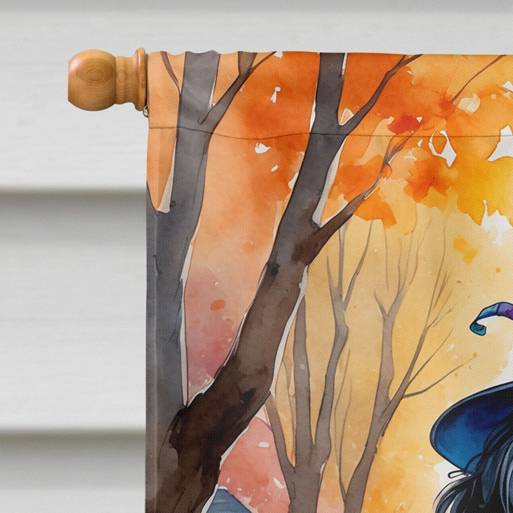 Black Poodle Halloween Trick or Treat House Flag House-Size Decorative Flag - product view 3
