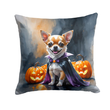 Chihuahua Puppy Halloween Throw Pillow Indoor/Outdoor Decorative Throw Pillow, 18 x 18 in